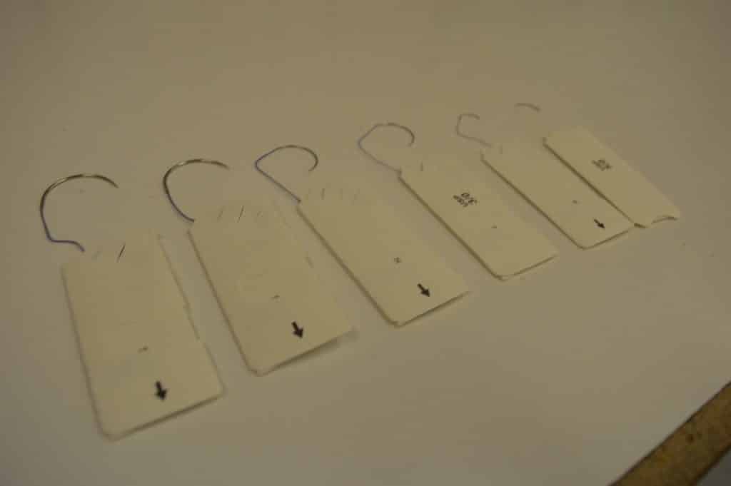 Fig 2 - Sutures come in a variety of sizes. The larger the number, the smaller the suture.
